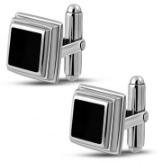 Black Onyx Solid Sterling Silver Cufflinks
